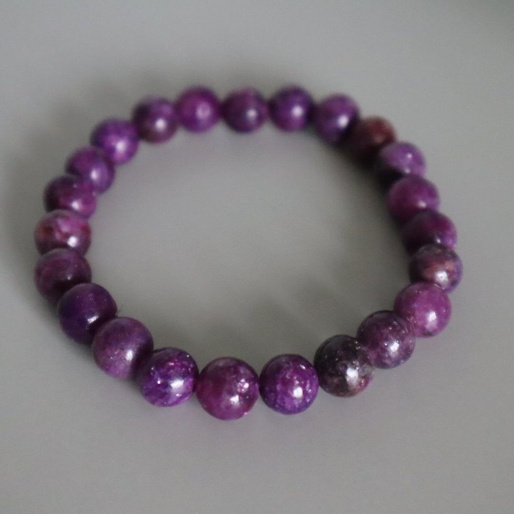 Lepidolite Gemstone Stretch Bracelet